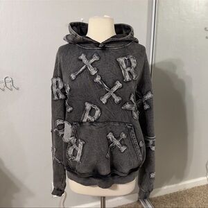 Racer Worldwide Distressed Washed Black Hoodie